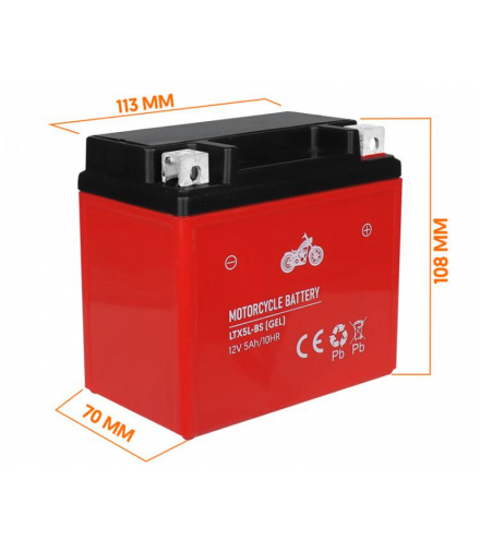 Akumulator żelowy motocykolwy 12v5 LTX5L-BS