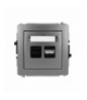 DECO Mechanizm ładowarki USB podwójnej USB C + USB A, 20W max. Grafitowy Karlik 11DCUSB-8