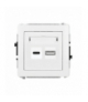 DECO Mechanizm ładowarki USB podwójnej USB C + USB A, 20W max. Biały mat Karlik 25DCUSB-8