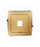 DECO Mechanizm gniazda multimedialnego pojedynczego bez modułu, bez pola opisowego (standard Keystone) Złoty Karlik 29DGMBO-1P