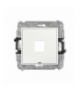 MINI Mechanizm gniazda multimedialnego pojedynczego bez modułu, bez pola opisowego (standard Keystone) Biały mat Karlik 25MGMBO-1P