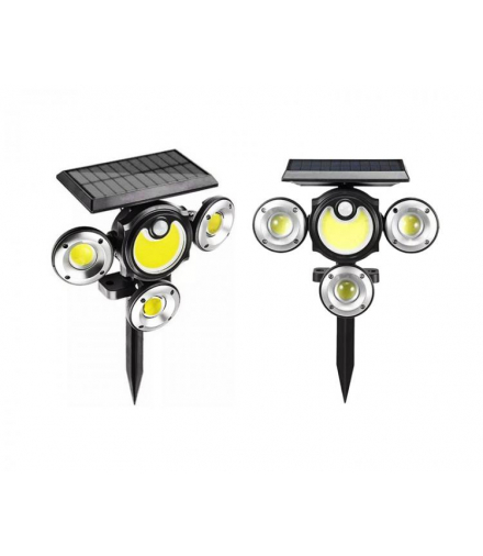 LAMPA SOLARNA Z CZUJNIKIEM RUCHU ZMIERZCHU 4 COB LXLL1228C