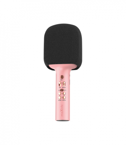 Maxlife mikrofon z głośnikiem Bluetooth MXBM-600 różowy TFO OEM0200494