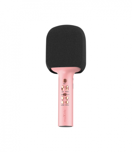 Maxlife mikrofon z głośnikiem Bluetooth MXBM-600 różowy TFO OEM0200494