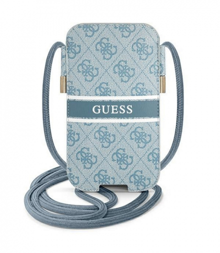 Guess Torebka GUPHL4GDBL 6,7 niebieska 4G Stripe TFO GSM116139