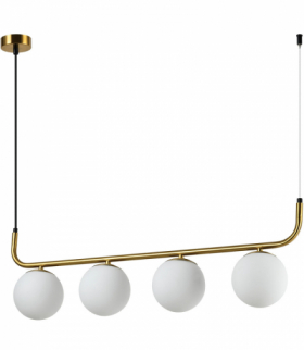 Lampa wisząca Alisa 4xE14 złota/biała Light Prestige LP-005/4L GD