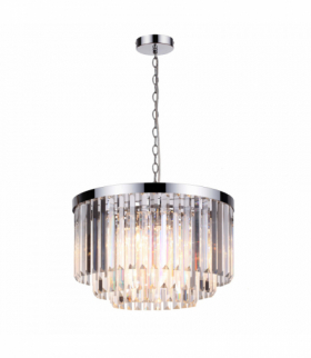 Lampa wisząca Vetro 5xE14 transparentna/srebrna Light Prestige LP-2910/5P