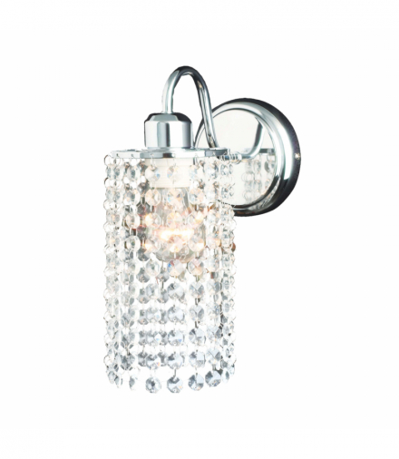 Kinkiet Bright Star 1xE27 srebrna/transparentna Light Prestige LP-812/1W