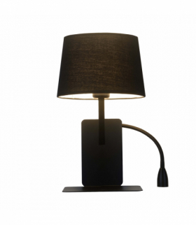 Kinkiet DAKOTA do sypialni (PRAWY) 1xE27 + LED czarna Light Prestige LP-2121/1W R BK