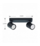 Spot Snow 2xGU10 czarna Light Prestige LP-731/2W BK