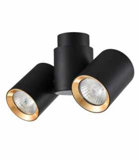 Reflektor Boston 2xGU10 czarno/złoty Light Prestige LP-741/2W BK/GD