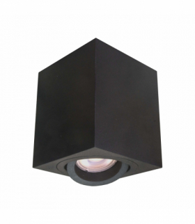 Oczko Lyon oprawa natynkowa 1xGU10 czarna Light Prestige LP-5881/1SM BK