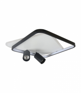 Plafon Parma 2 2xGU10 + 1xLED CCT kwadrat czarny Light Prestige LP-0612/2C Square BK