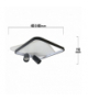 Plafon Parma 2 2xGU10 + 1xLED CCT kwadrat czarny Light Prestige LP-0612/2C Square BK