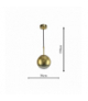 Lampa wisząca Palla 1xE27 złota Light Prestige LP-2844/1P GD
