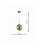 Lampa wisząca Palla mała 1xE14 złota Light Prestige LP-2844/1P S GD
