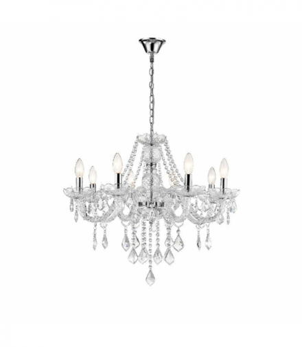 Lampa wisząca Cristallo 8xE14 transparentny Light Prestige LP-2940/8P