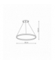 Lampa wisząca Ring średni CCT 1xLED czarny Light Prestige LP-909/1P M BK CCT