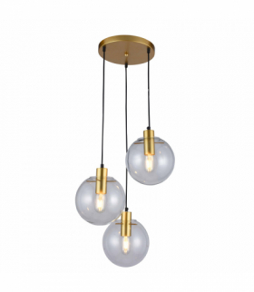 Lampa wisząca Puerto 3xE27 złota Light Prestige LP-004/3P GD