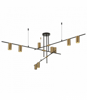 Lampa wisząca Arizona 9xGU10 czarno/złota Light Prestige LP-074/9PL BK/GD