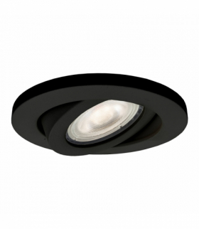 Oczko podtynkowe Lagos okrągłe ruchome 1xGU10 czarna Light Prestige LP-440/1RS BK movable