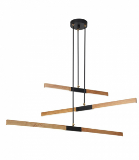 Lampa wisząca Lugano 3xLED brązowa/czarna Light Prestige LP-2828/3P