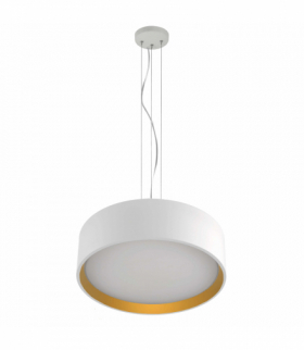 Lampa wisząca Hudson 1xLED biała/złota Light Prestige LP-043/1P WH/GD