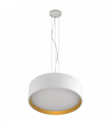 Lampa wisząca Hudson 1xLED biała/złota Light Prestige LP-043/1P WH/GD