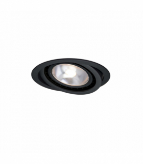 Oczko podtynkowe Nero okrągłe ruchome 1xGU10 czarna Light Prestige LP-4424/1RS BK movable