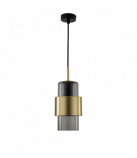 Lampa wisząca Miele długa 1xE27 złota/dymna Light Prestige LP-866/1P L SM/GD