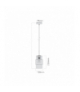 Lampa wisząca Miele długa 1xE27 złota/dymna Light Prestige LP-866/1P L SM/GD