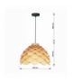 Lampa wisząca Burgo mała 1xE27 drewno Light Prestige LP-101335/1P S