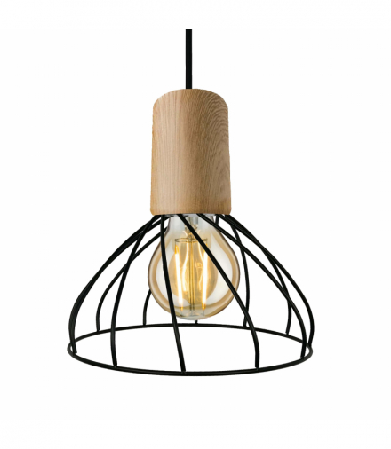 Lampa wisząca Moderno 1xGU10 czarno/brązowa Light Prestige LP-1221/1P S BK