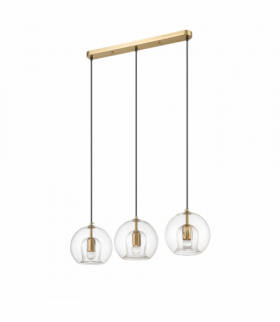 Lampa wisząca Arette 3xE27 złota/transparentna Light Prestige LP-133/3L