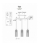 Lampa wisząca Piega 3xE14 LP-939/3L Light Prestige LP-939/3L smoked