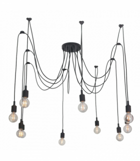 Lampa wisząca Soleto 10xE27 czarna Light Prestige LP-90082/10P
