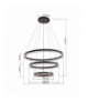 Lampa wisząca Plum 3 LED CCT czarna Light Prestige LP-0407/3P BK