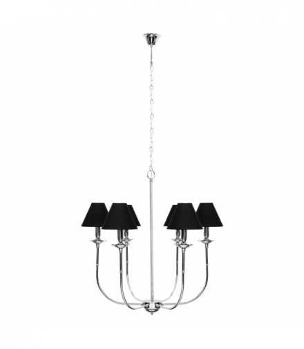 Lampa wisząca Glamour 6xE14 czarna Light Prestige LP-979/6P