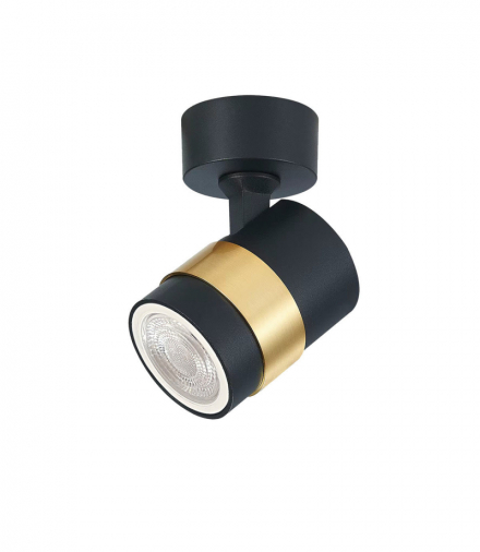 Spot Anillo 1xGU10 czarny Light Prestige LP-770/1W BK