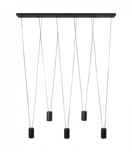 Lampa wisząca Toledo 5xGU10 czarna Light Prestige LP-432/5P BK