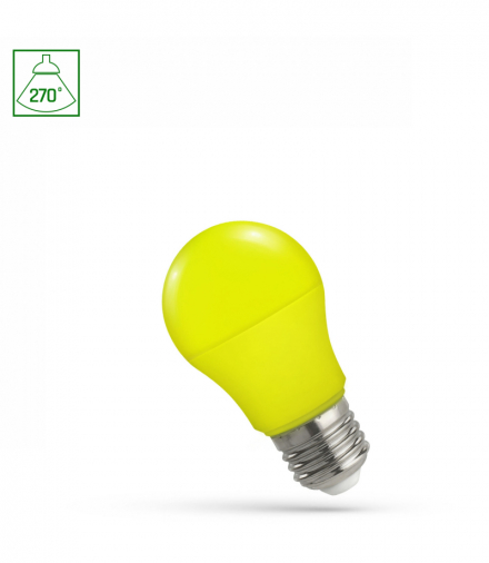 LED GLS E27 230V 4.9W ŻÓŁTY SPECTRUM Spectrum WOJ+14608