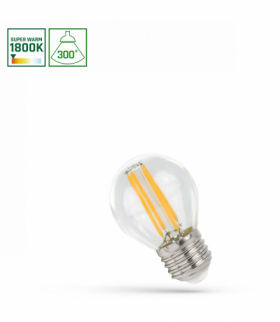 LED KULKA E27 230V 4W COG 1800K CLEAR SPECTRUM Spectrum WOJ+14652