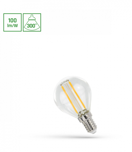 LED KULKA E14 230V 1W COG WW CLEAR SPECTRUM Spectrum WOJ+14579