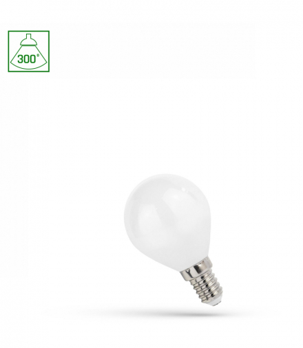 LED KULKA E14 230V 1W COG WW MILKY SPECTRUM Spectrum WOJ+14583