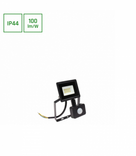 NOCTIS LUX 3 NAŚWIETLACZ 10W CW 230V IP44 114x150x53mm CZARNY czujnik ruchu PIR Spectrum SLI029048CW_CZUJNIK_PW