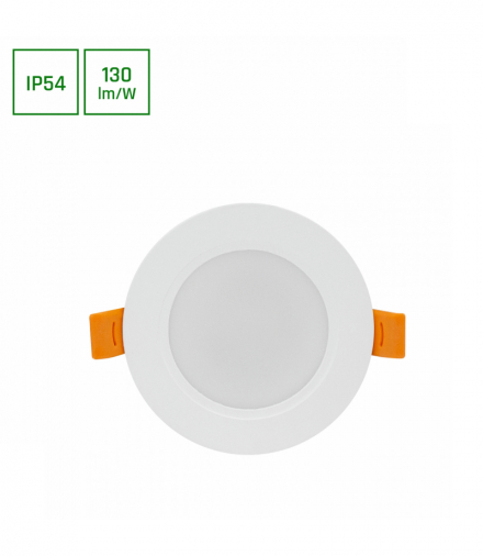 DURE 3 DOWNLIGHT 5W CW 230V 110st IP54 IK06 95x31 BIAŁY okrągła zasilacz zintegrowany Spectrum SLI043021CW_PW