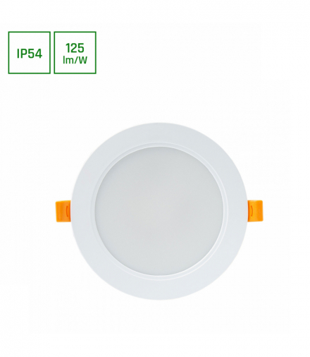 DURE 3 DOWNLIGHT 12W CW 230V 110st IP54 IK06 145x34 BIAŁY okrągła zasilacz zintegrowany Spectrum SLI043007CW_PW