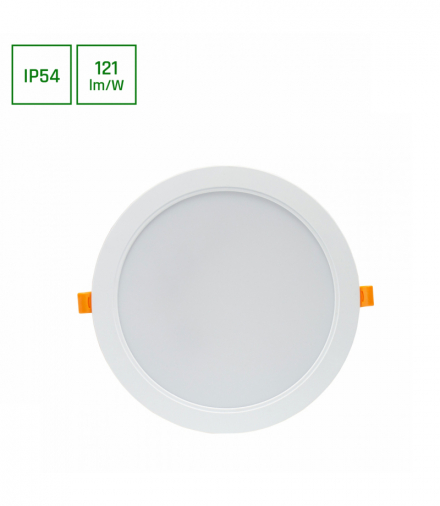 DURE 3 DOWNLIGHT 24W NW 230V 110st IP54 IK06 220x34 BIAŁY okrągła zasilacz zintegrowany Spectrum SLI043009NW_PW