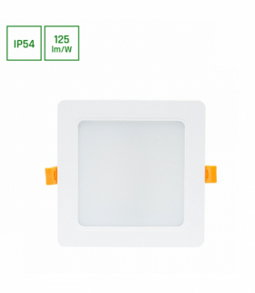 DURE 3 DOWNLIGHT 12W WW 230V 110st IP54 IK06 145x145x34 BIAŁY kwadratowa zasilacz zintegrowany Spectrum SLI043010WW_PW