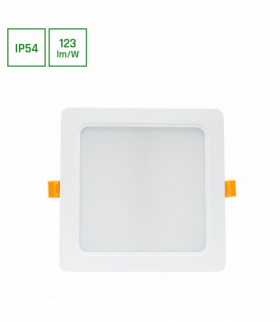 DURE 3 DOWNLIGHT 18W NW 230V 110st IP54 IK06 170x170x34 BIAŁY kwadratowa zasilacz zintegrowany Spectrum SLI043011NW_PW